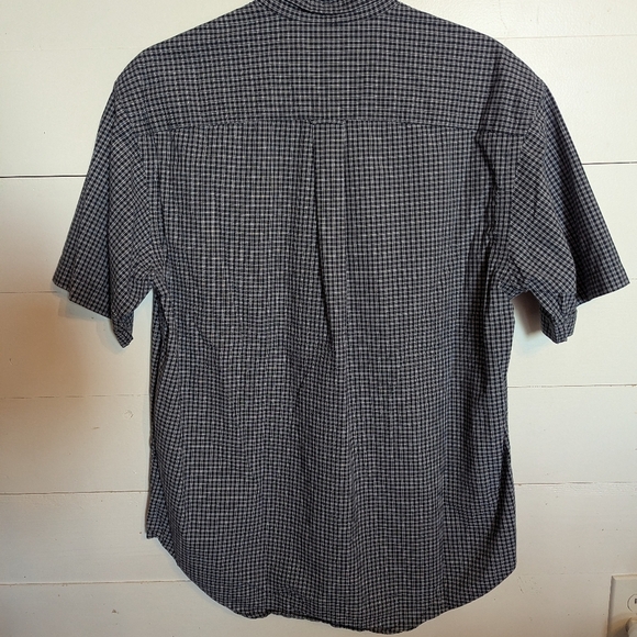 Nautica Men's Navy and White Checkered Shirt.  Short Sleeve M - Picture 2 of 4